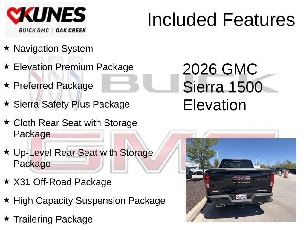 New 2026 GMC Sierra 1500 Elevation Truck