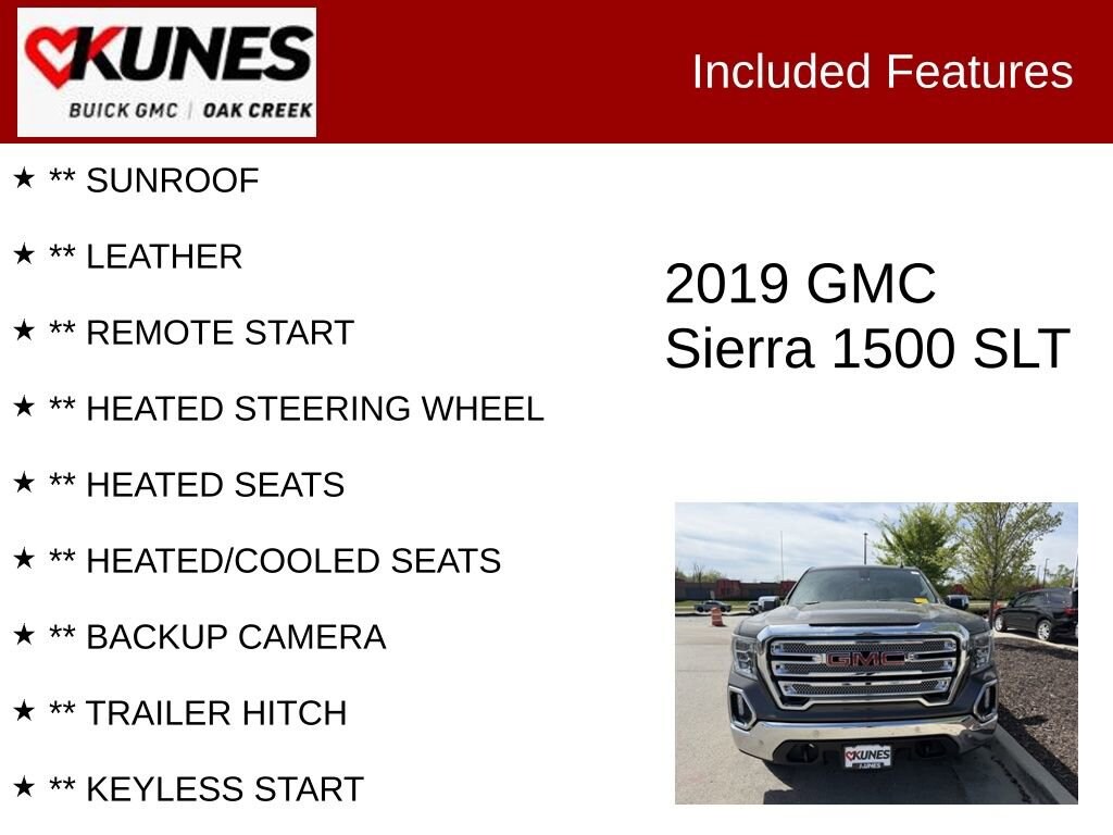 Used 2019 GMC Sierra 1500 SLT Truck Crew Cab