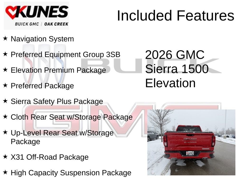 New 2026 GMC Sierra 1500 Elevation Truck