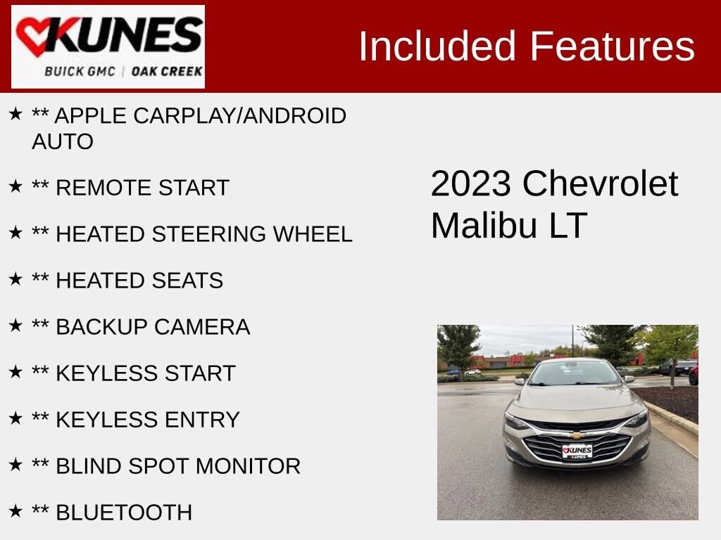 Used 2023 Chevrolet Malibu 1LT with VIN 1G1ZD5ST5PF224459 for sale in Oak Creek, WI
