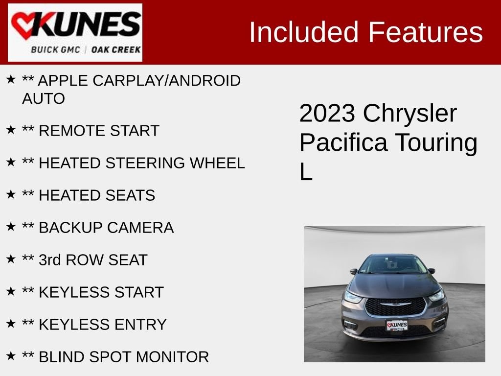 Used 2023 Chrysler Pacifica Touring L Van Passenger Van