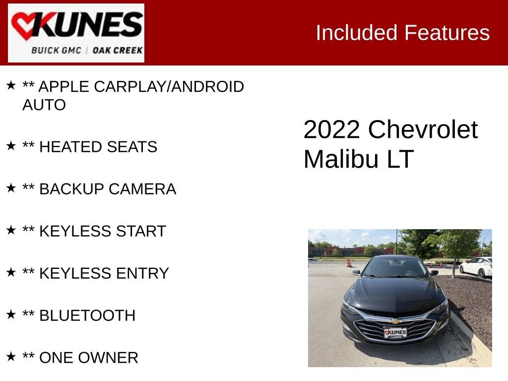 Used 2022 Chevrolet Malibu LT Sedan