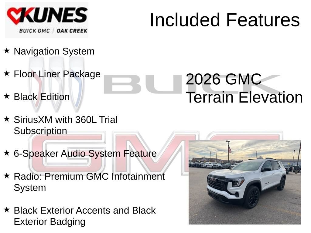 New 2026 GMC Terrain Elevation SUV