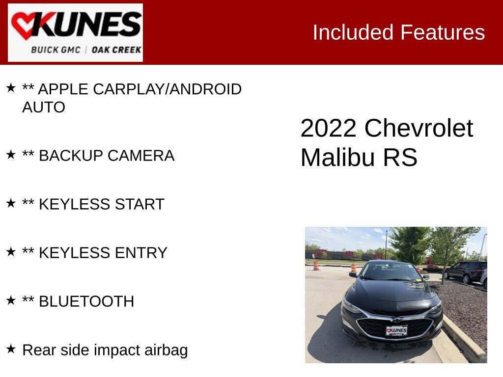 Used 2022 Chevrolet Malibu RS Sedan