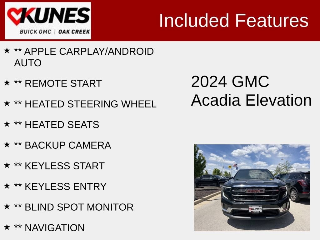 Used 2024 GMC Acadia Elevation SUV