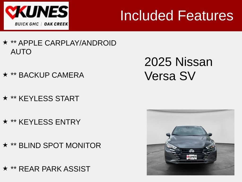 Used 2025 Nissan Versa 1.6 SV Sedan