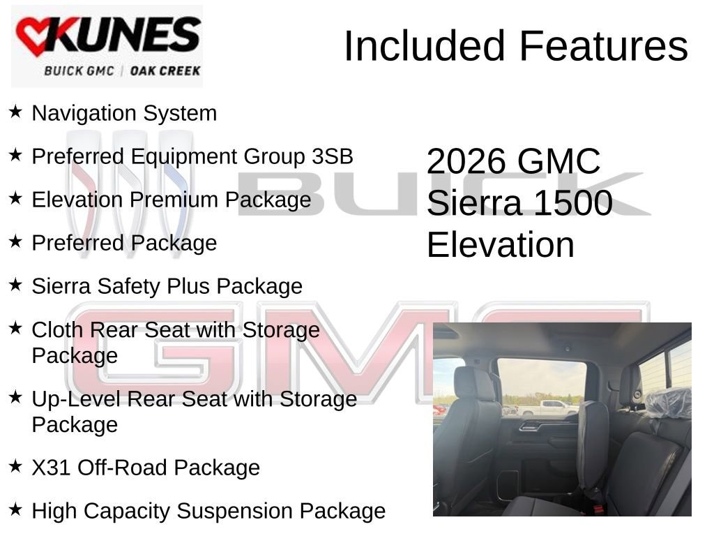 New 2026 GMC Sierra 1500 Elevation Truck