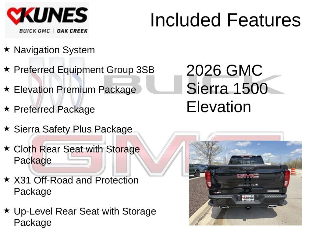 New 2026 GMC Sierra 1500 Elevation Truck