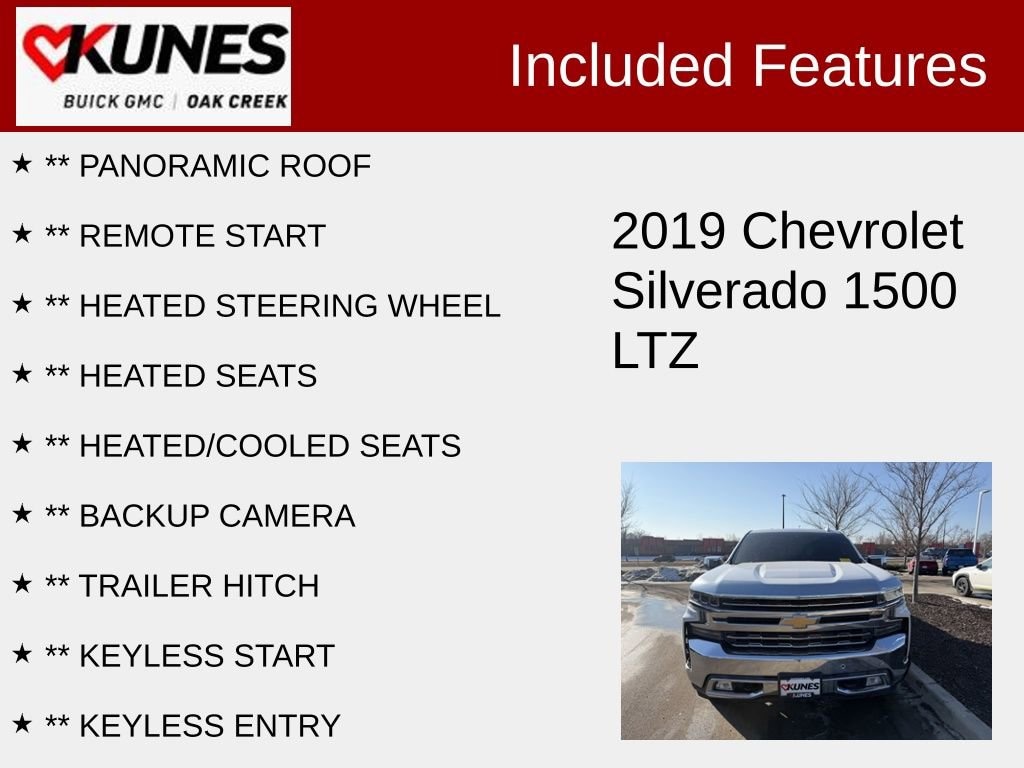 Used 2019 Chevrolet Silverado 1500 LTZ Truck Crew Cab