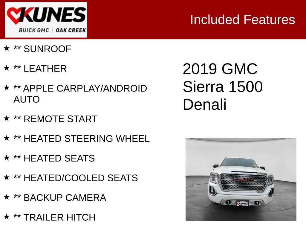Used 2019 GMC Sierra 1500 Denali Truck Crew Cab