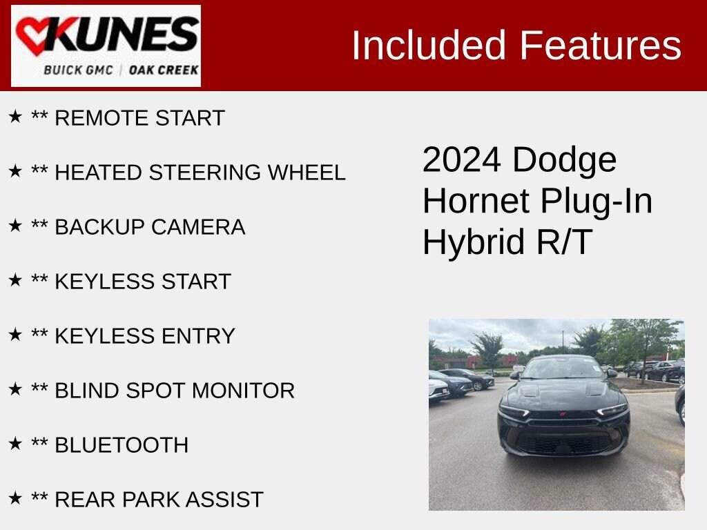 Used 2024 Dodge Hornet R/T with VIN ZACPDFCW1R3A35747 for sale in Oak Creek, WI