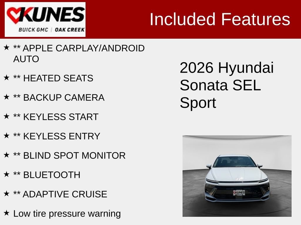 Used 2026 Hyundai Sonata SEL Sport Sedan