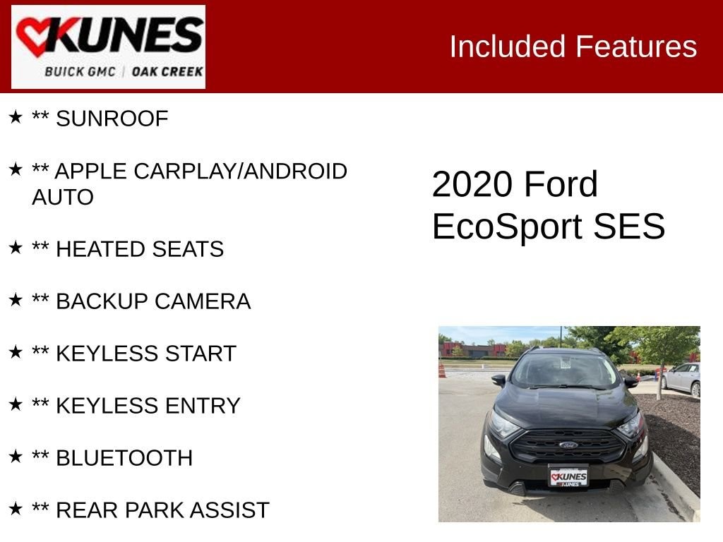 Used 2020 Ford EcoSport SES SUV