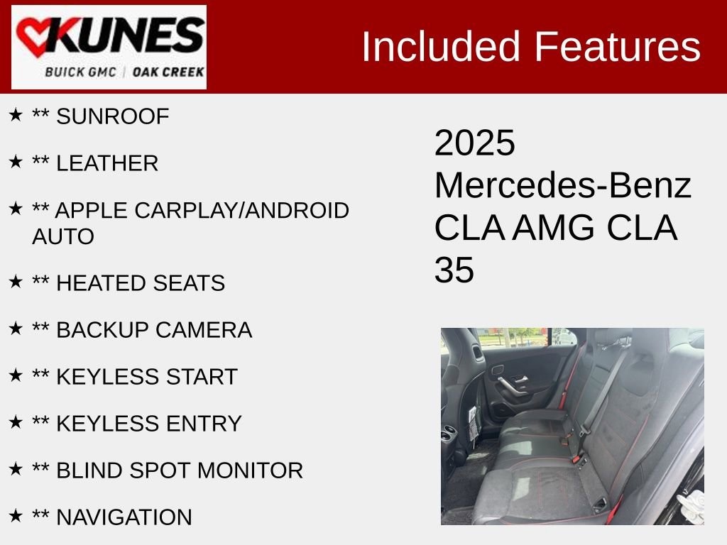 Used 2025 Mercedes-Benz AMG CLA 35 4MATIC Sedan