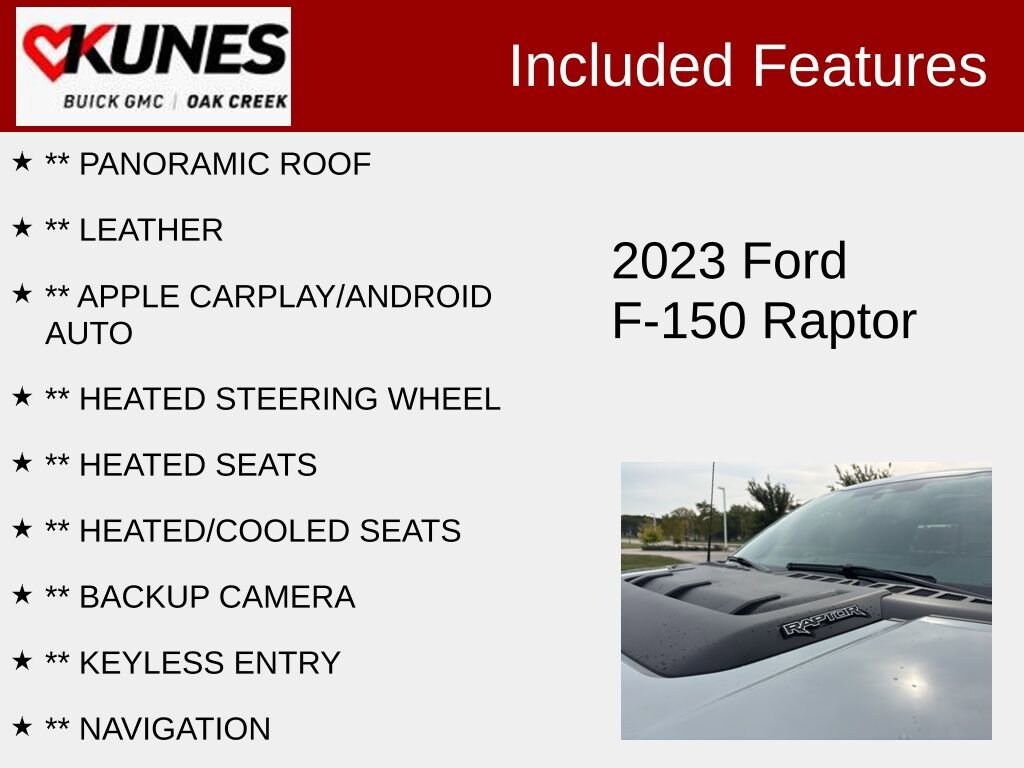 Used 2023 Ford F-150 Raptor Truck SuperCrew Cab