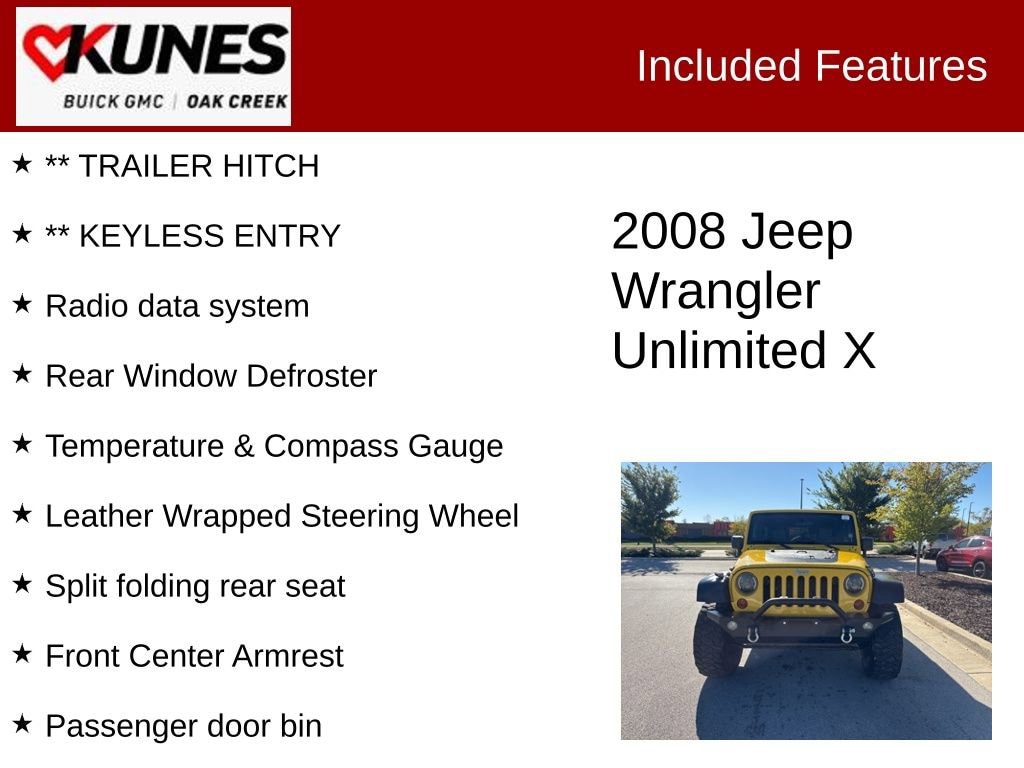 Used 2008 Jeep Wrangler Unlimited X SUV