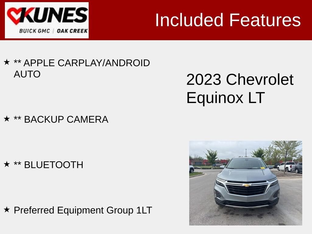 Used 2023 Chevrolet Equinox LT with VIN 3GNAXKEG6PS174134 for sale in Oak Creek, WI