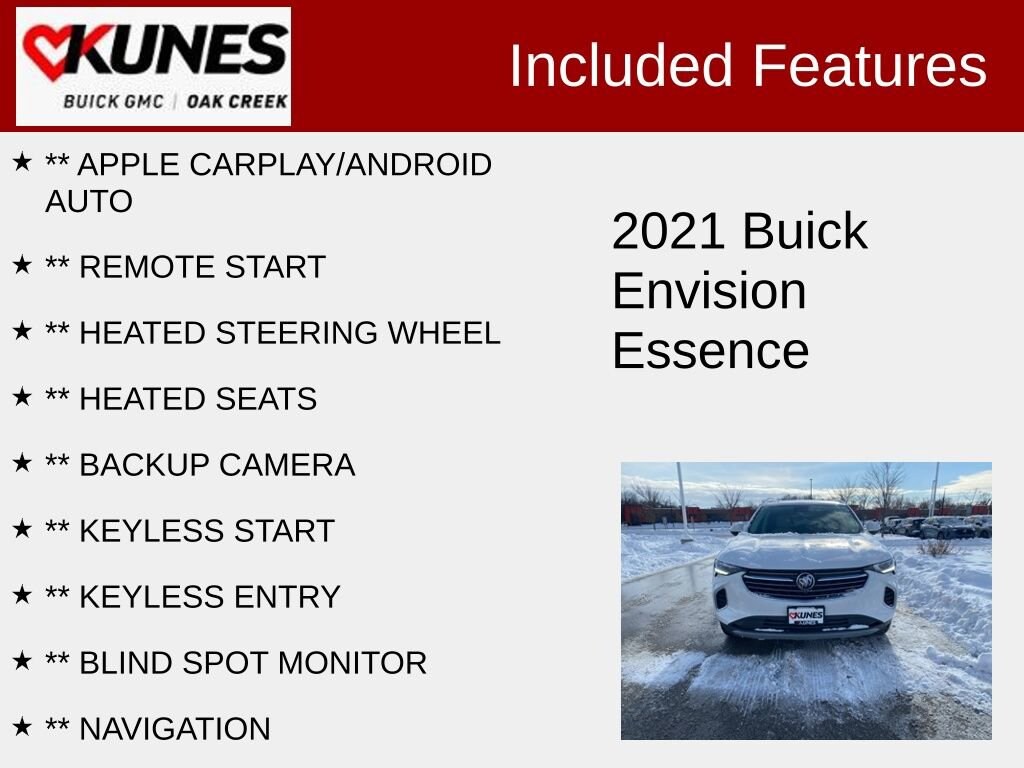 Used 2021 Buick Envision Essence SUV