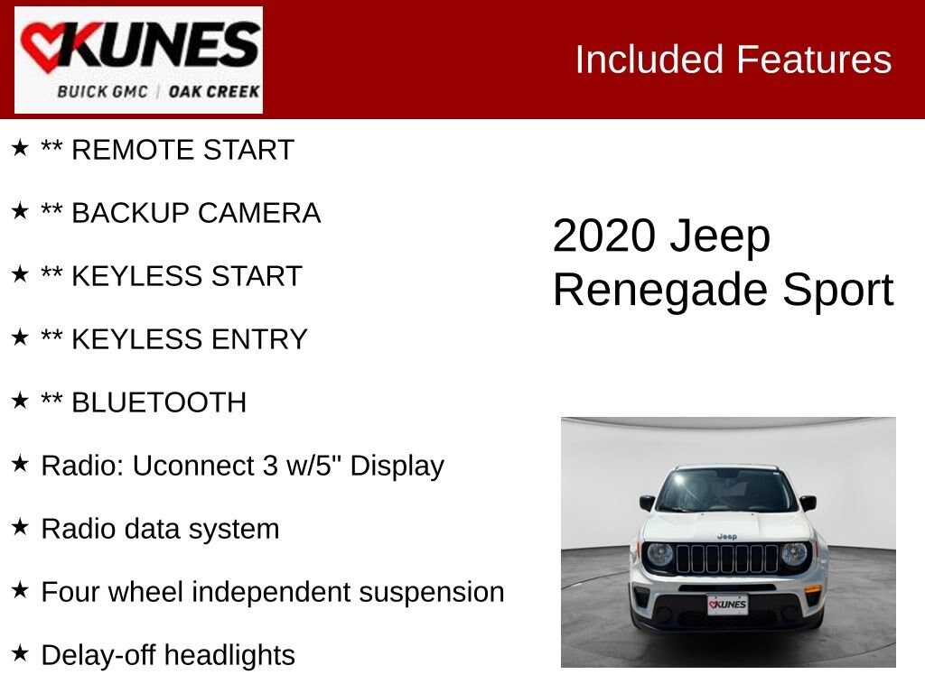 Used 2020 Jeep Renegade Sport SUV