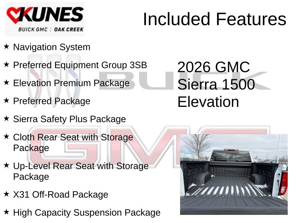 New 2026 GMC Sierra 1500 Elevation Truck