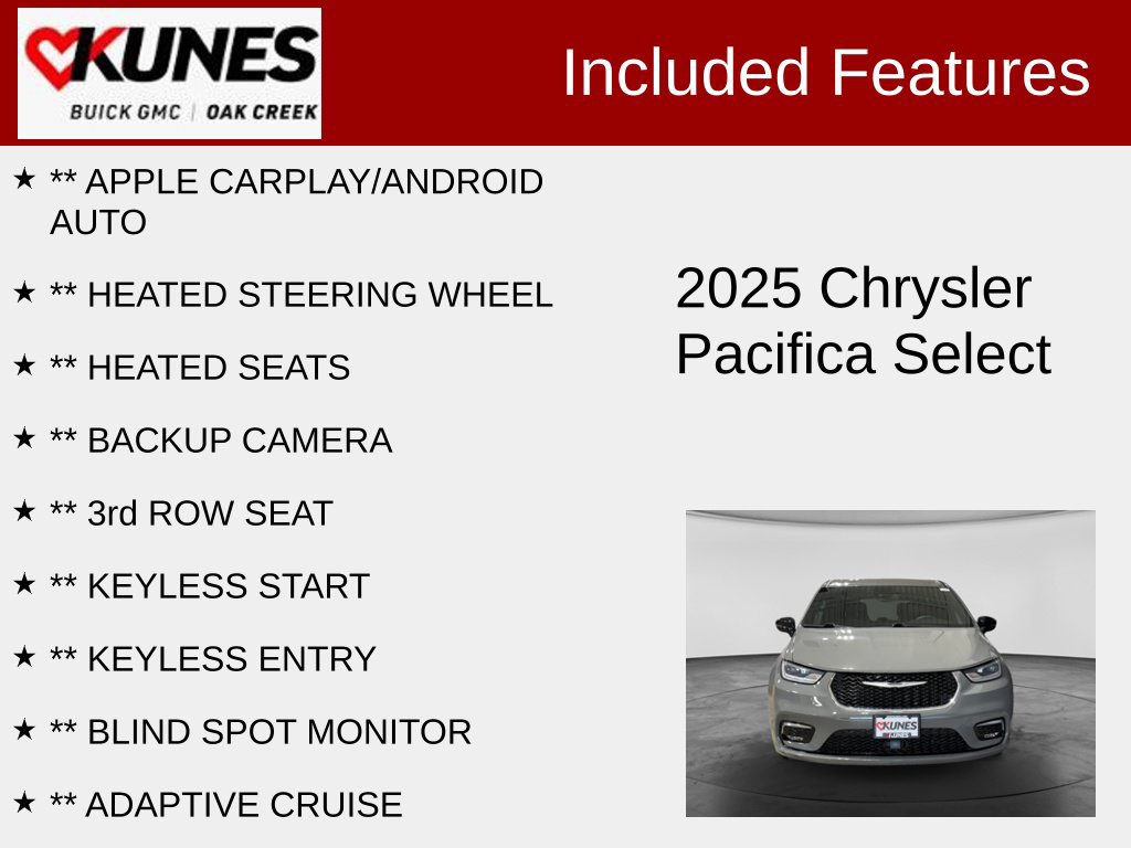 Used 2025 Chrysler Pacifica Select Van Passenger Van