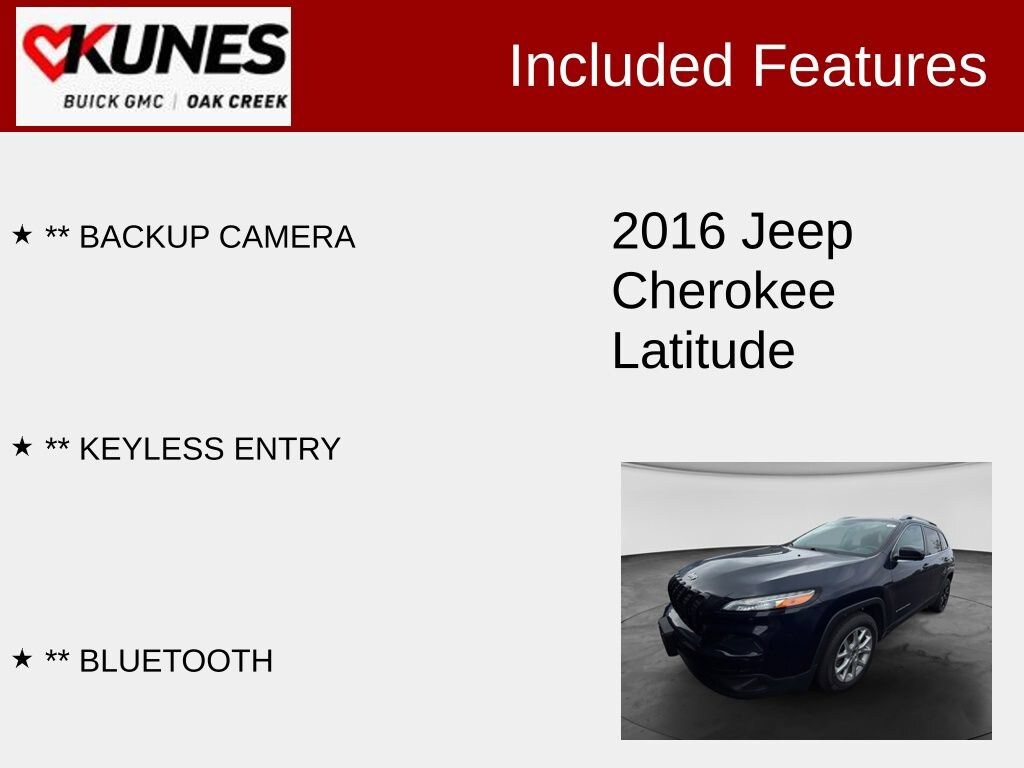 Used 2016 Jeep Cherokee Latitude FWD SUV