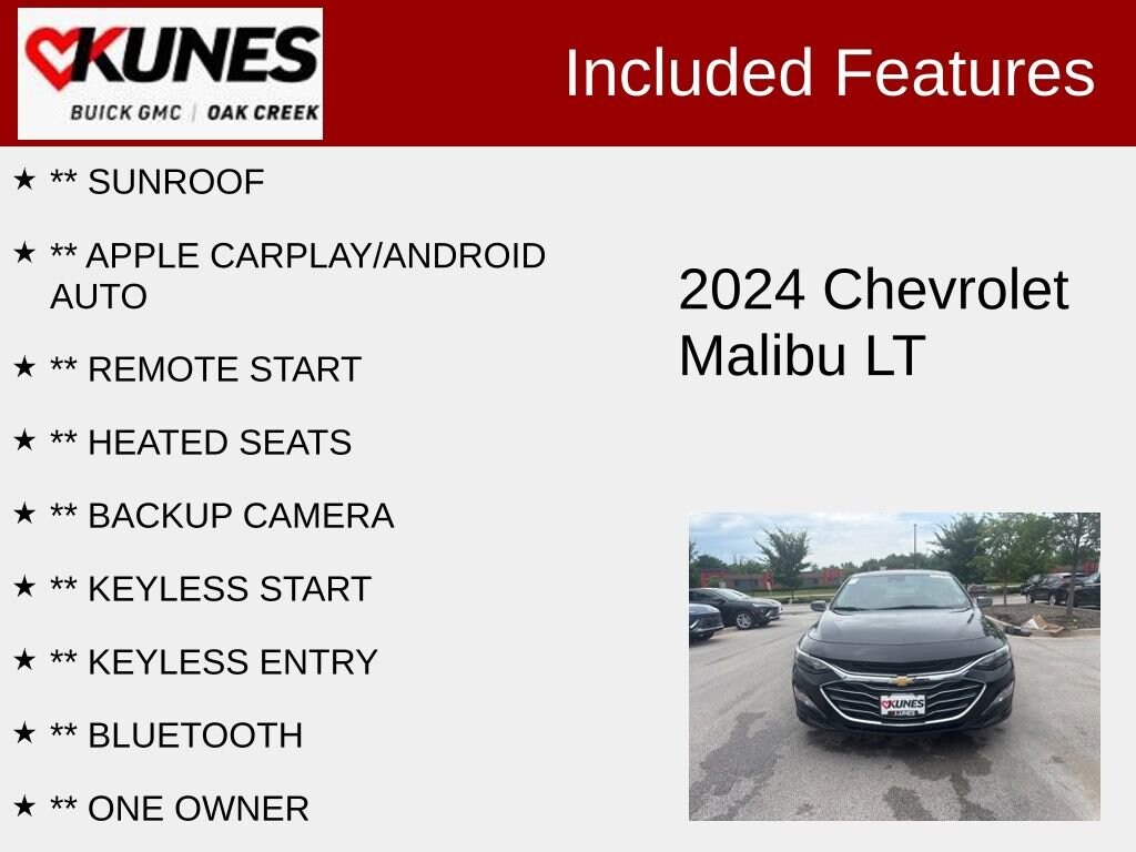 Used 2024 Chevrolet Malibu 1LT with VIN 1G1ZD5ST6RF210010 for sale in Oak Creek, WI
