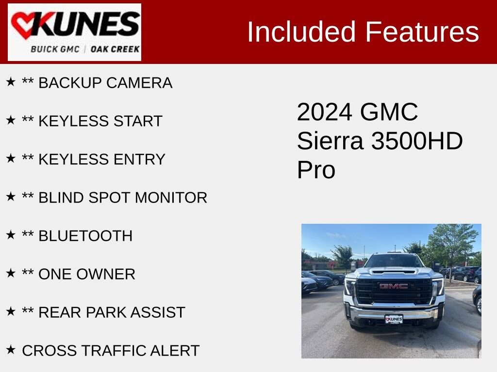Used 2024 GMC Sierra 3500HD Base with VIN 1GT59SE74RF423767 for sale in Oak Creek, WI