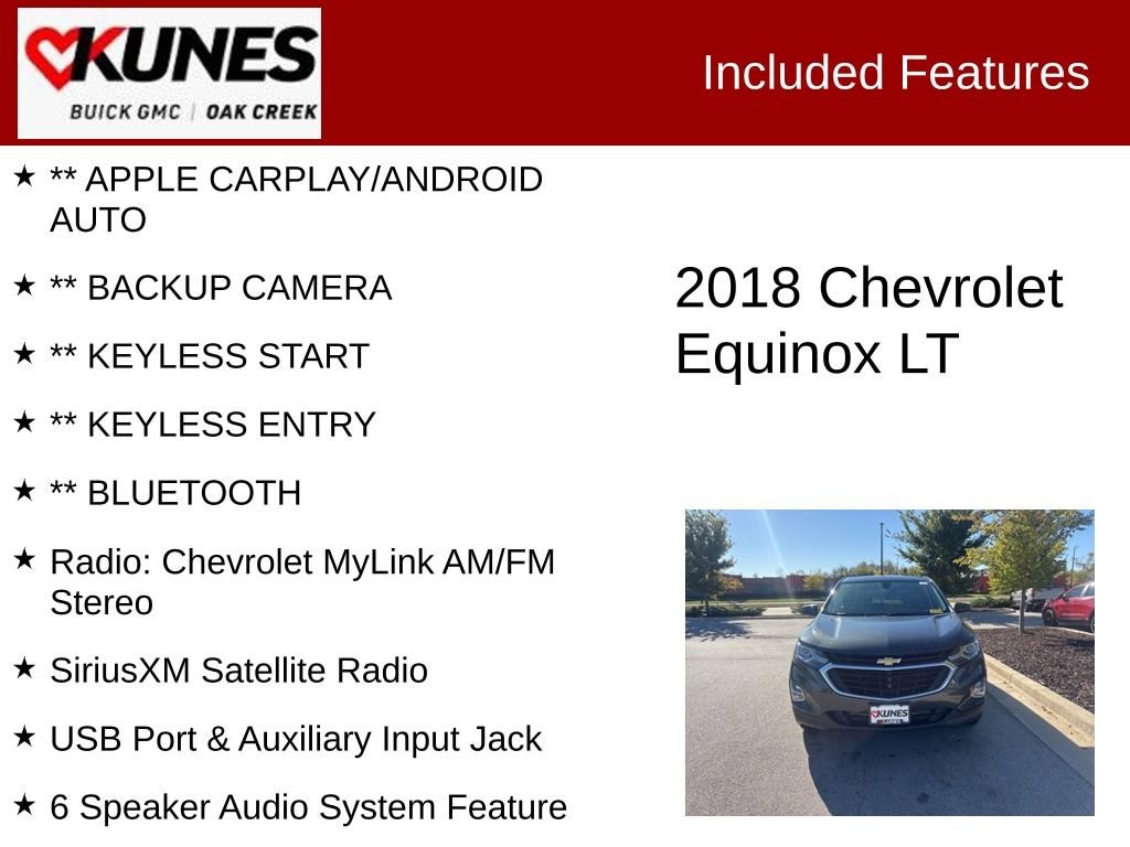 Used 2018 Chevrolet Equinox LT w/1LT SUV