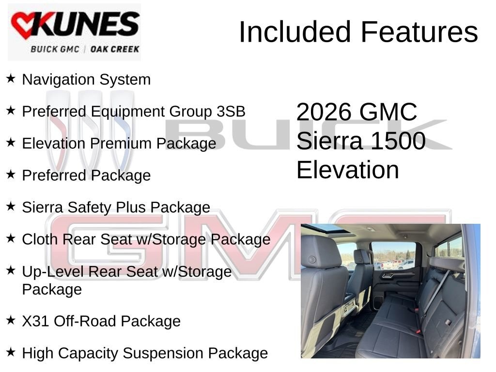 New 2026 GMC Sierra 1500 Elevation Truck