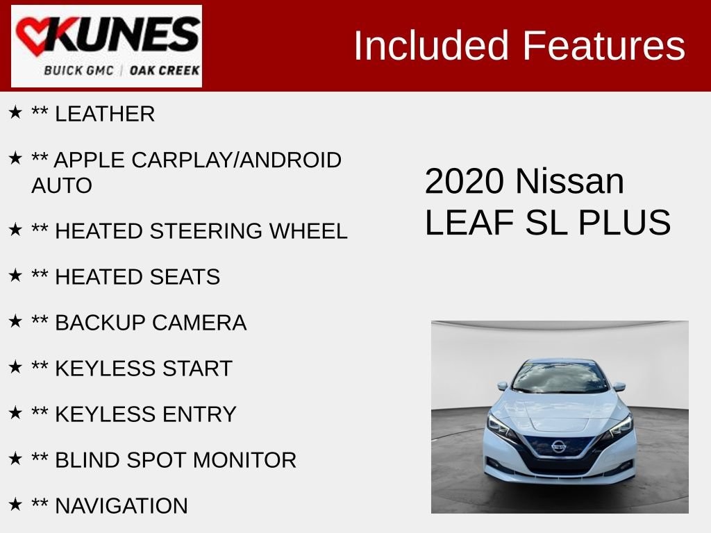 Used 2020 Nissan LEAF SL PLUS Hatchback