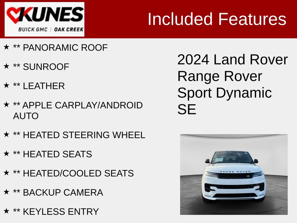 Used 2024 Land Rover Range Rover Sport Dynamic SE SUV