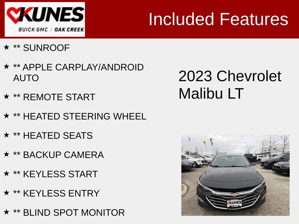 Used 2023 Chevrolet Malibu 1LT with VIN 1G1ZD5ST4PF216210 for sale in Oak Creek, WI