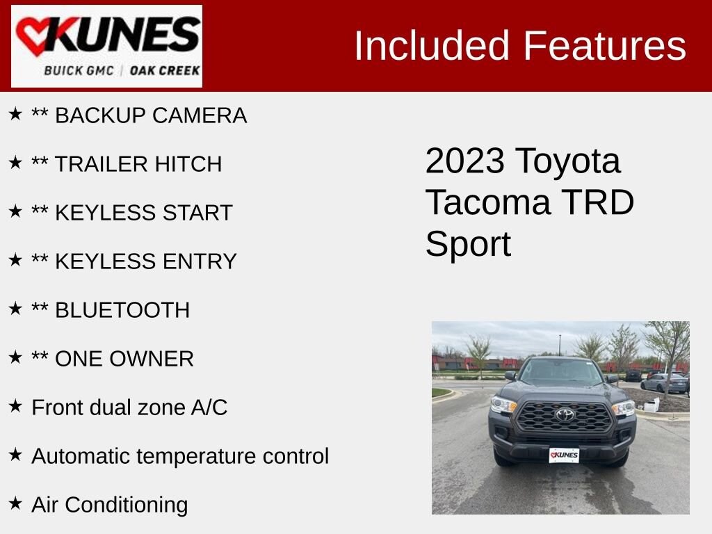 Used 2023 Toyota Tacoma SR with VIN 3TYCZ5AN4PT150358 for sale in Oak Creek, WI