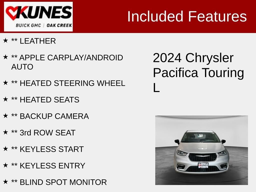 Used 2024 Chrysler Pacifica Touring L Van Passenger Van