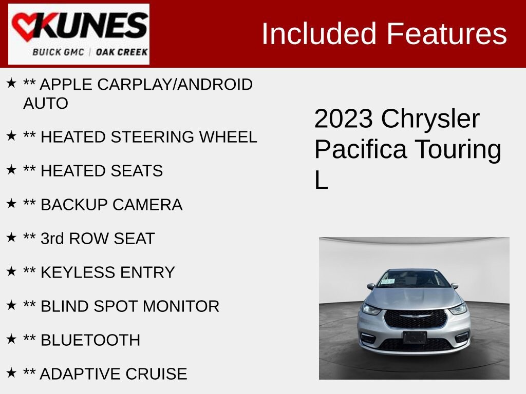 Used 2023 Chrysler Pacifica Touring L Van Passenger Van