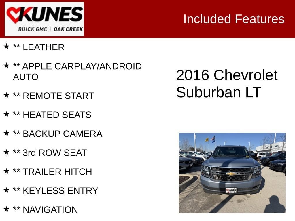Used 2016 Chevrolet Suburban LT SUV
