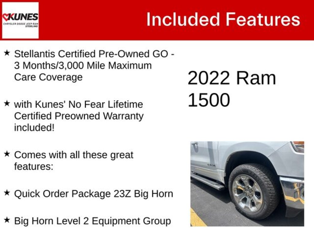 Certified 2022 Ram 1500 Big Horn/Lone Star Truck