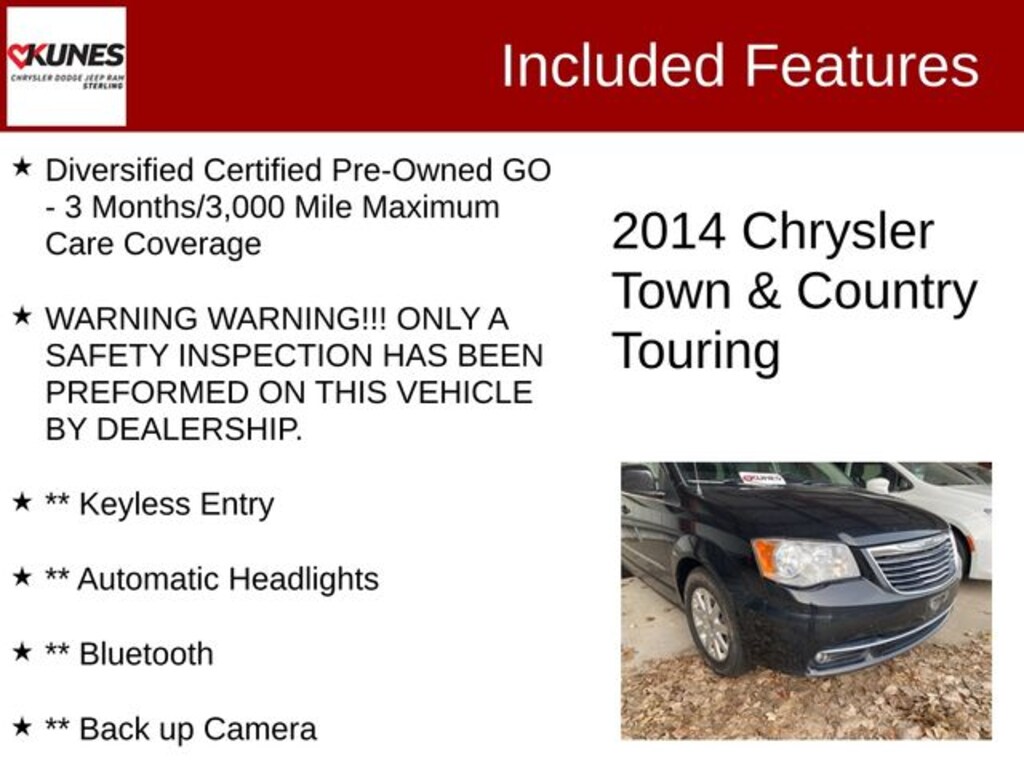 Used 2014 Chrysler Town & Country Touring Minivan/Van