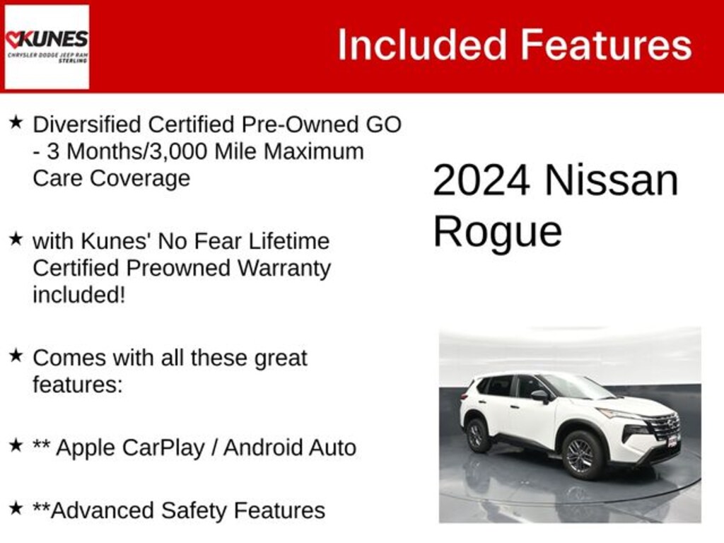 Certified 2024 Nissan Rogue S SUV