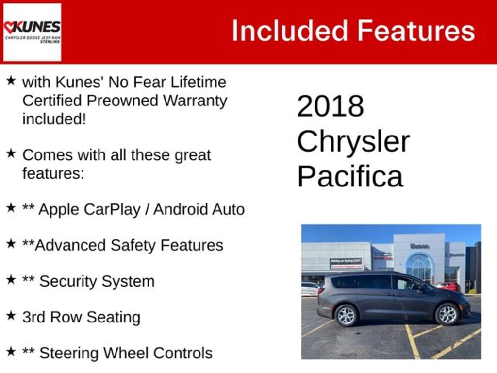 Used 2018 Chrysler Pacifica Touring Plus Minivan/Van