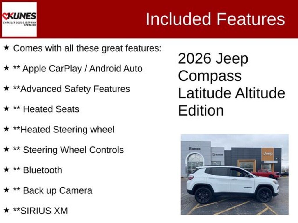 New 2026 Jeep Compass Latitude Sport Utility