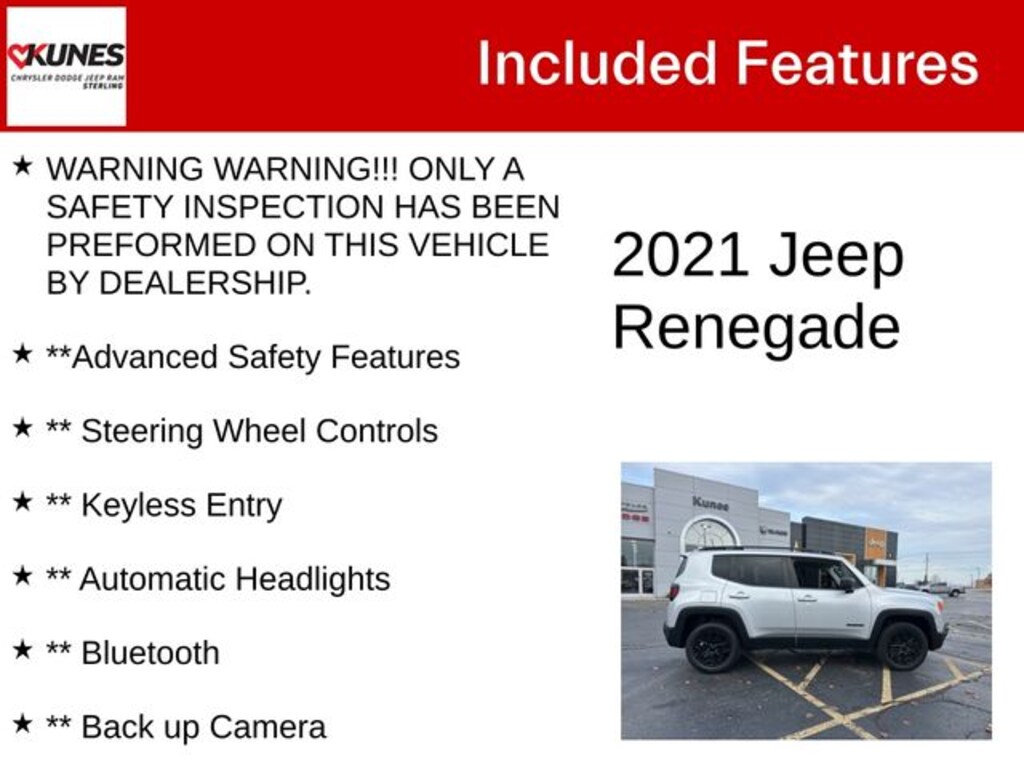 Used 2021 Jeep Renegade Sport SUV