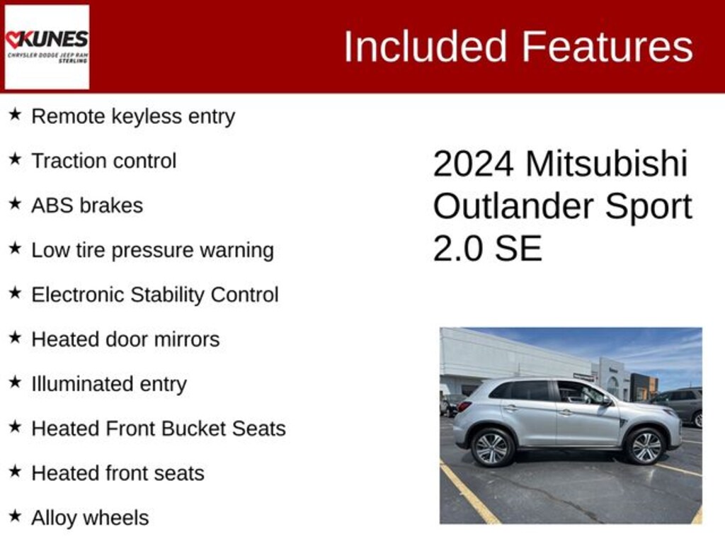 Certified 2024 Mitsubishi Outlander Sport 2.0 SE SUV