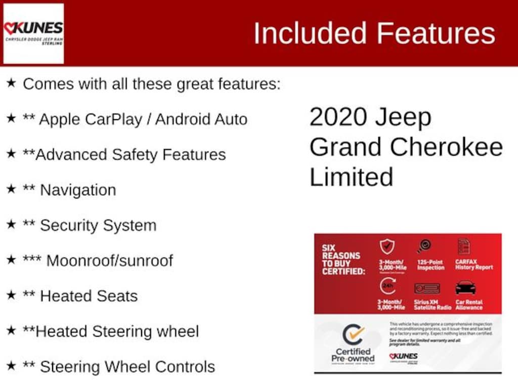 Certified 2020 Jeep Grand Cherokee Limited SUV