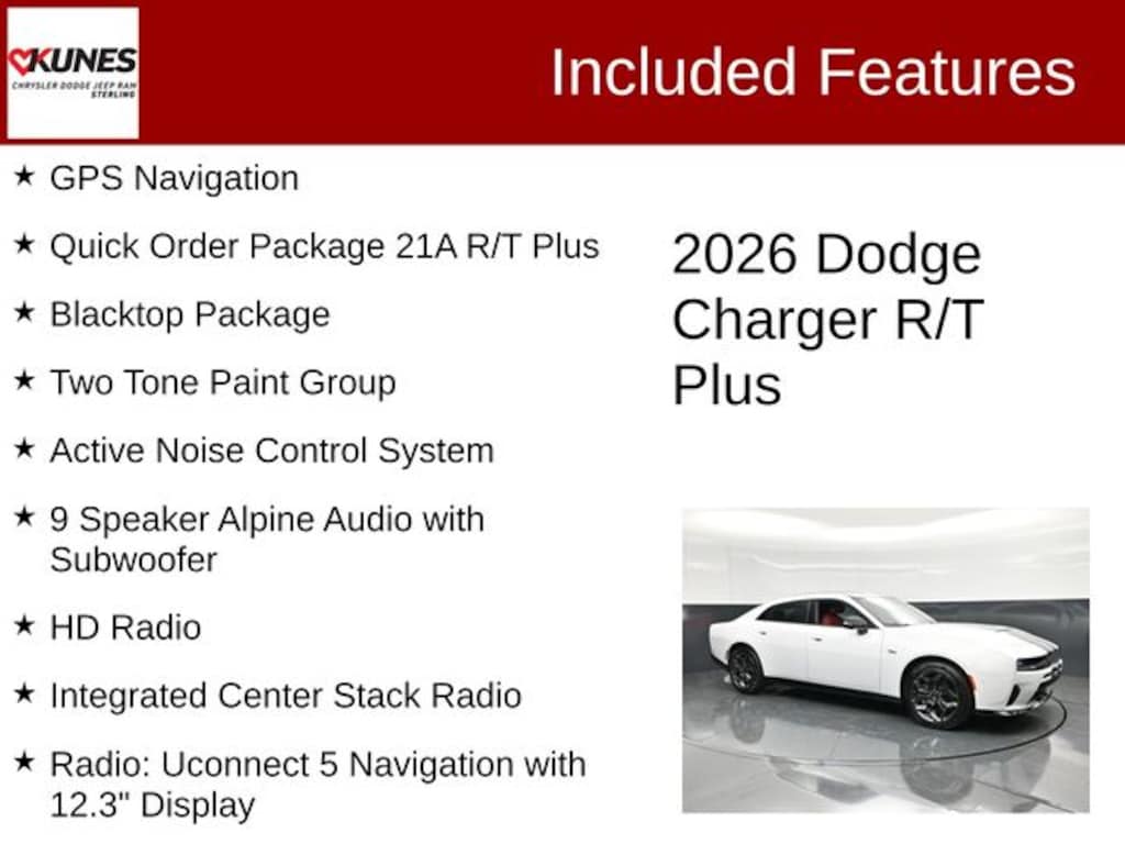 New 2026 Dodge Charger R/T Plus Sedan