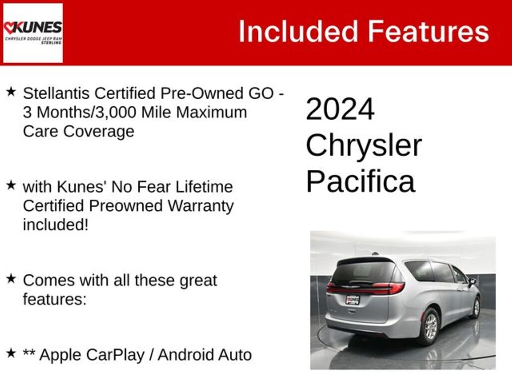 Certified 2024 Chrysler Pacifica Touring L Minivan/Van