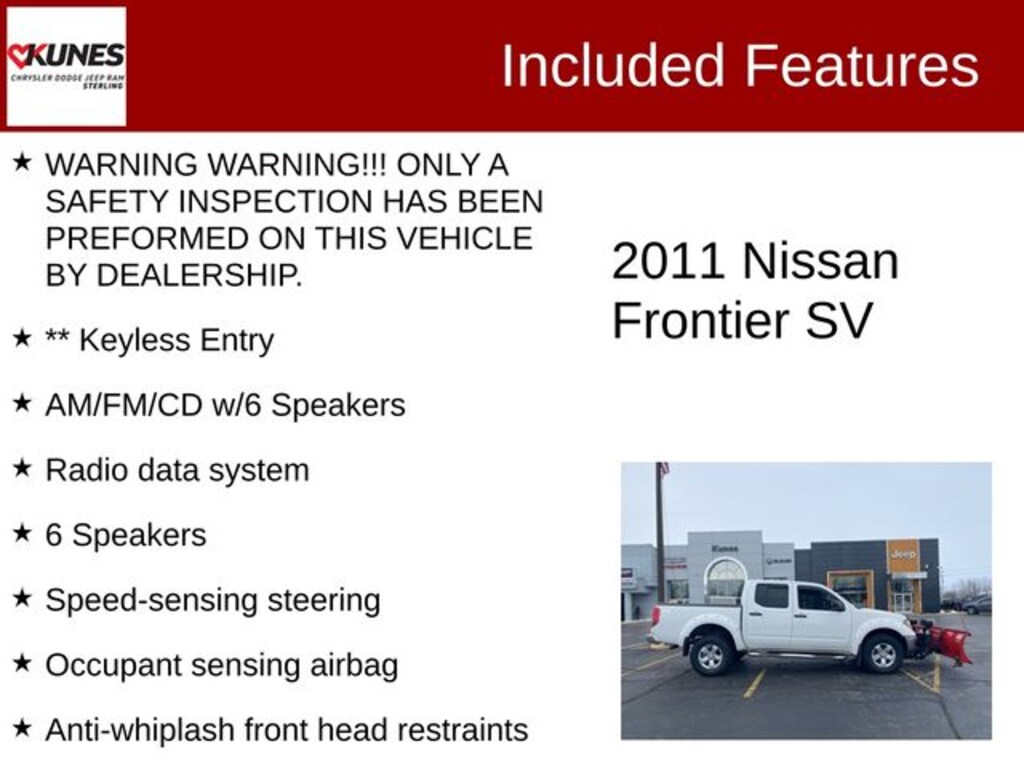 Used 2011 Nissan Frontier SV Truck