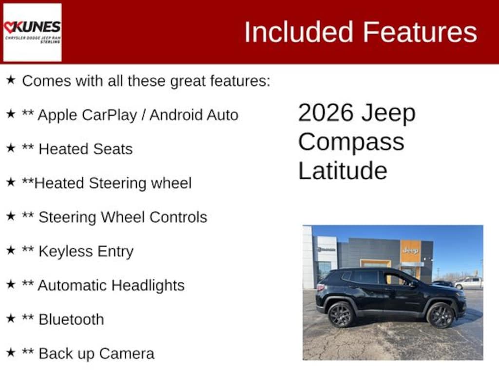 New 2026 Jeep Compass Latitude Sport Utility