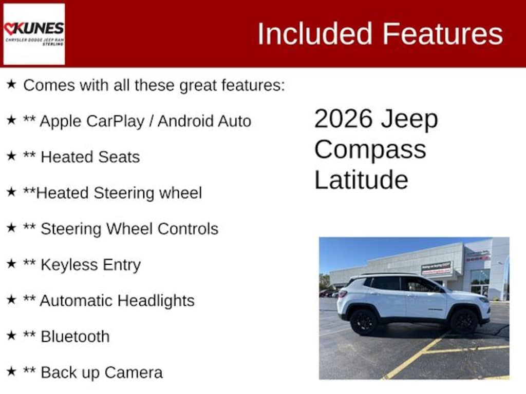 New 2026 Jeep Compass Latitude Sport Utility